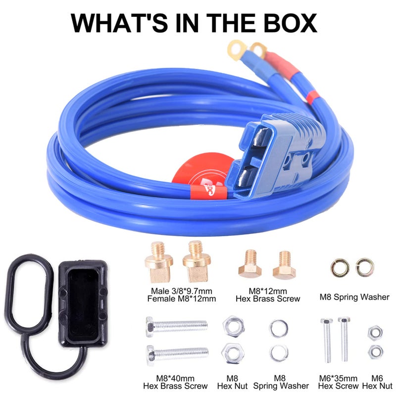 TOPDC Quick Connect Power Cable 1 Gauge 5 Feet Jumper Cables for Car, SUV and Trucks Battery, Heavy Duty Automotive Booster Cables for Jump Starting Dead or Weak Batteries - Image 5